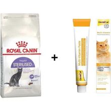 Royal Canin Sterilised 10 kg Kısır Kedi Maması + Gimcat 100 gr Multivitamin
