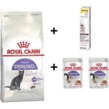 Royal Canin Sterilised 2 kg Kısırlaştırılmış Kedi Maması + 2 Adet Rc 85 gr Yaş Mama + 20 gr Gimcat Malt