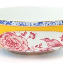 Royal Çiçek Desenli Sarı 17 cm Kase
