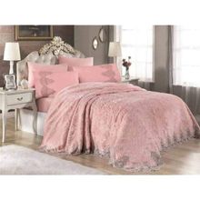 Royal Home Ebru Pudra 6 Parça Fransız Battaniye Takımı