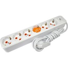 Royaleks 82166 3 mt 6'lı Ara Kablo Anahtarlı Topraklı Grup Priz