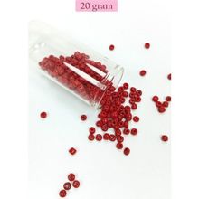Royaleks BNC074 4 mm 20 gr Koyu Kırmızı Dökme Cam Büyük Boy 6/0 Kum Boncuk