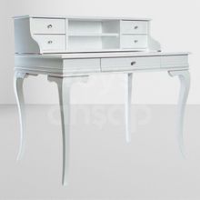 Roys Ahşap 5232 Çekmeceli 110 cm Rustik Raflı Beyaz Ofis Çalışma Masası
