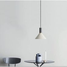 Rsylight 30 cm Retro Metal Dekoratif Beyaz İçi Beyaz Siyah Duylu Tekli Beyaz Sarkıt Avize