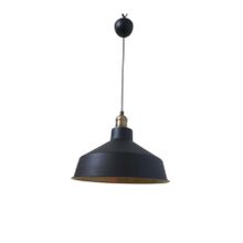 Rsylight 30 cm Retro Metal Siyah Dekoratif Eskitme Duylu Kafe Siyah İçi Gold Mutfak Avize