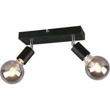 Rsylight Retro Metal Modern Spor 2'li Mafsallı Siyah Spot Avize