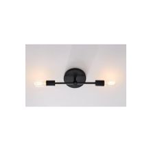Rsylight Retro Metal Siyah 2'li Tavan Plofyoner Rustik Avize