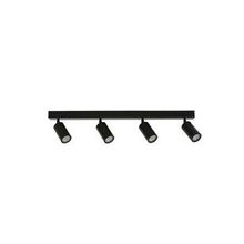 Rsylight RY802196SY Metal Modern Spor 4'lü Siyah Mafsallı Beyaz Ampullü Led Spot Avize