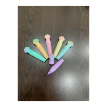 Rubenis 6'lı Pati Şekilli Pastel Renk Çantalı Mini Fosforlu Kalem