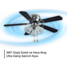 Rubenis RBT425 Blk Avizeli Siyah Tavan Vantilatörü
