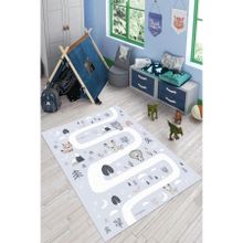 Rugviva AR048 Gri Kaymaz Tabanlı 160x230 Çocuk Halısı