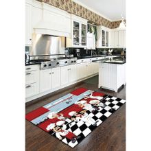 Rugviva MT06 Kaymaz Tabanlı Mutfak Kırmızı 120x180 cm Halı