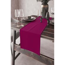 Rugviva RNR015 Fuşya Tek Renk Sade Ranır Premimum Dokuma Kumaş Düz 40x140 cm Masa Örtüsü