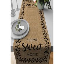 Rugviva RNR184 Leke Tutmaz Elit Tay Tüyü Dokuma Kumaş Runner Hasır Renkli 40x140 cm Masa Örtüsü