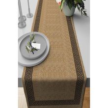 Rugviva RNR189 Elit Dokuma Tay Tüyü Leke Tutmaz Kumaş Runner Hasır Renkli 40x140 cm Masa Örtüsü