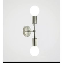 Rys Retro Mat Krom Metal 2'li Dekoratif Rustik Duvar Aplik