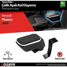 S Dizayn Renault Fluence ABS Gri 2010 Üzeri A+Kalite Çelik Ayaklı Kolçak