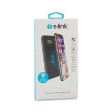 S-Link IP-G10W Siyah 10000 mAh LCD Göstergeli Kablosuz Powerbank