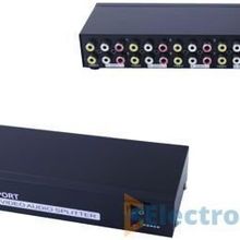 S-Link SL-18AV Siyah 8'li AV Splitter