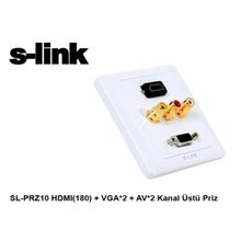 S-Link SL-PRZ10 Hdmı Vga 2 Kanal Üst Priz