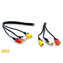 S-Link SL-RCA10 3RCA to 3RCA 10 mt Gold Kablo