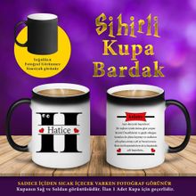 S457 Hatice İsmi ve Anlamı Tasarım Sihirli Kupa Bardak