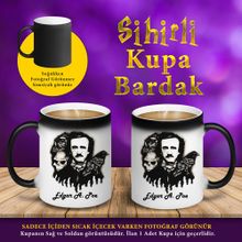 S74013 Edgar Allan Poe Baskılı Sihirli Kupa Bardak