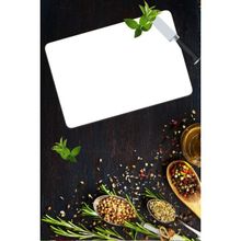 Saban Düz Beyaz 20x30 cm Cam Kesme Tahtası