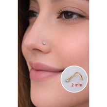 Sacce Scarves&Accessories 316 L Çelik Gold Renkli Tektaş Hızma Burun Nostril Screw Piercingi
