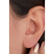 Sacce Scarves&Accessories Gold Çelik Yıldız 8 mm Tragus Helix Kıkırdak Conch Piercing