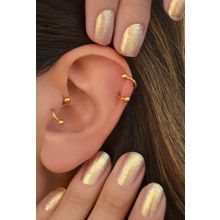 Sacce Scarves&Accessories Kıvrımlı Çelik Spiral 6 mm Tragus Helix Kıkırdak Gold Piercing