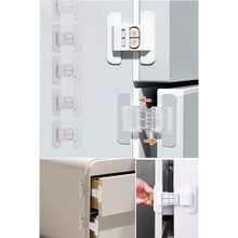 SAFESTORE Buzdolabı Çekmece Dolap Kapağı Bebek Çocuk Güvenlik Kilidi, Beyaz, 7x6x2 cm, 4 Adet