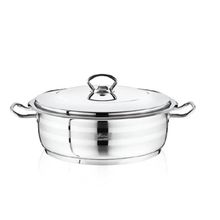 Safinox Flavia 36x13 cm - 12 Litre Çelik Kısa Tencere