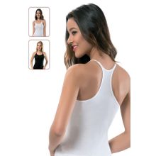 Şahinler B808 Sporcu İnce İp Askılı Beyaz Kadın Atlet