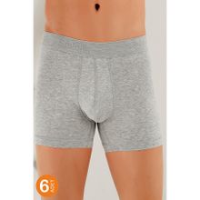 Şahinler ME031 Gri 6'lı Paket Likralı Boxer