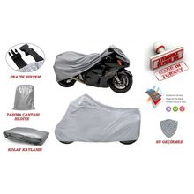 Salcano Astro 130 Siyah Arka Çanta Uyumsuz Ultra Kalın Su Geçirmez Motor Brandası