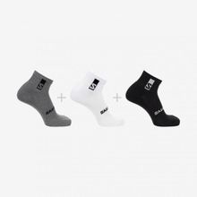 Salomon LC2086700 Everyday Ankle 3 Pack Siyah Beyaz Gri Unisex Çorap