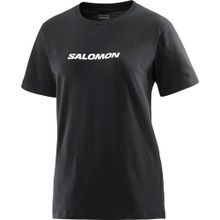 Salomon LC2217700 Logo SS Tee W Siyah Kadın T-shirt