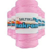 Saltıklar 1545 Pembe 100 gr 5 Adet Polyester Makrome İpi
