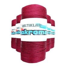 Saltıklar 1560 Bordo 100 gr 5 Adet Polyester Makrome İpi
