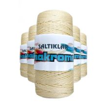 Saltıklar 270 Krem 100 gr 5 Adet Polyester Makrome İpi