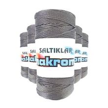 Saltıklar 423 Gri 100 gr 5 Adet Polyester Makrome İpi