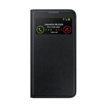 Samsung DYK01526S Samsung i9500 Galaxy S4 Orjinal S-View Cover Deri Siyah Kılıf
