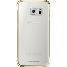 Samsung EF-QG920BFEGWW Galaxy S6 Clear Cover Şeffaf Altın Arka Kapak