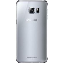 Samsung EF-QG928CSEGWW S6 Edge+ Plus Koruyucu Gümüş Şeffaf Cep Telefonu Kılıfı