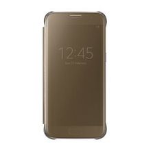 Samsung EF-ZG930CFEGWW Gold Clear View Fonksiyonel Telefon Kılıfı