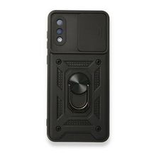 Samsung Galaxy A02 Pars Lens Yüzüklü Silikon Siyah Kılıf