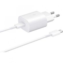 Samsung Galaxy A22 Fast Charging 25W Type-C Çıkışlı Kablolu Beyaz Şarj Aleti