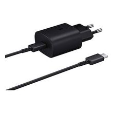 Samsung Galaxy F62 Fast Charging 25W Type-C Çıkışlı Kablolu Siyah Şarj Aleti