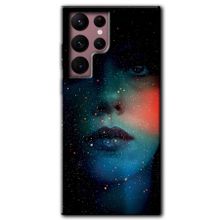 Samsung Galaxy S22 - Karanlık Kadın Kılıf HD Desen Baskılı Arka Kapak